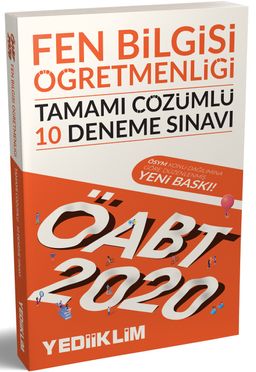 2020 ÖABT Fen Bilgisi Öğretmenliği Tamamı Çözümlü 10 Deneme Sınavı 