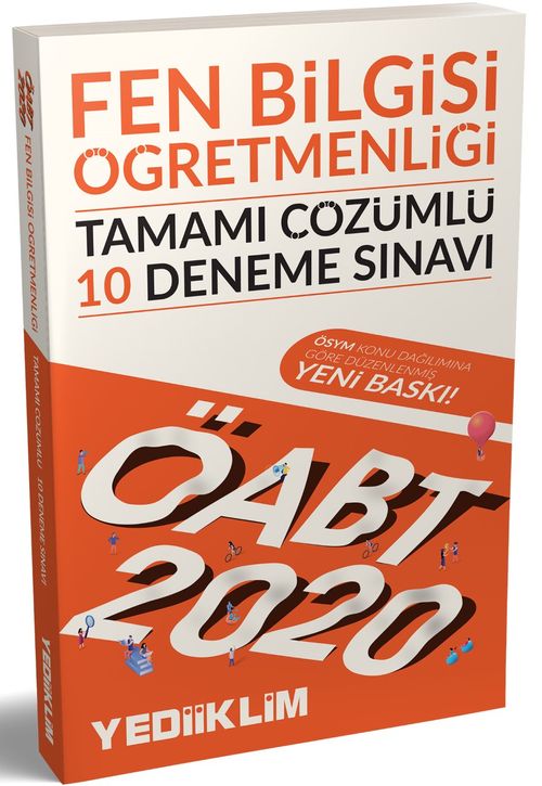 2020 ÖABT Fen Bilgisi Öğretmenliği Tamamı Çözümlü 10 Deneme Sınavı 