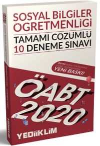 2020 ÖABT Sosyal Bilgiler Öğretmenliği Tamamı Çözümlü 10 Deneme Sınavı