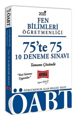 2020 ÖABT Fen Bilimleri Öğretmenliği 75’te 75 Tamamı Çözümlü 10 Deneme Sınavı
