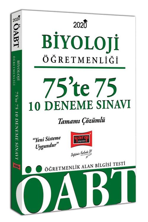2020 ÖABT Biyoloji Öğretmenliği 75'te 75 Tamamı Çözümlü 10 Deneme Sınavı