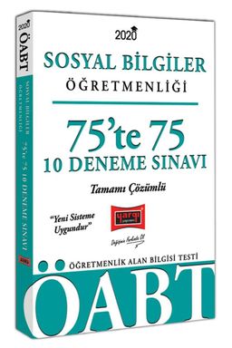 2020 ÖABT Sosyal Bilgiler Öğretmenliği 75’te 75 Tamamı Çözümlü 10 Deneme Sınavı