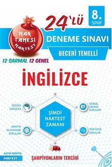 8. Sınıf Nar Tanesi İngilizce 24 Deneme Sınavı