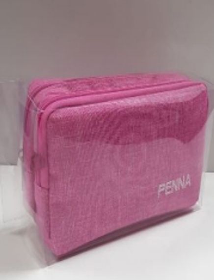 Penna Asetat Kutulu İkili Keten Kalemlik (Pembe)