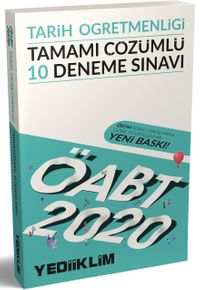 2020 KPSS ÖABT Tarih Öğretmenliği Tamamı Çözümlü 10 Deneme Sınavı 
