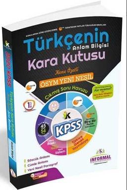 2020 KPSS Türkçenin Kara Kutusu Anlam Bilgisi 1. Cilt Çıkmış Sorular Konu Özetli Soru Bankası