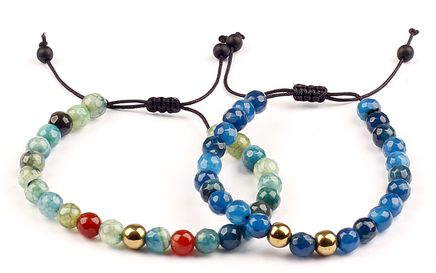 Akik Doğal Taş Bileklikler (2'li) (ÇGA-53)