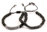 Mat Oniks Hematit Taş Bileklikler (2'li) (ÇSS-57)