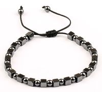 Ufak Küp Hematit Doğal Taş Bileklik (UKH-10)