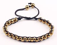 Gold Hematit Doğal Taş Bileklik (GH-08)