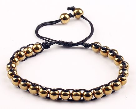 Gold Hematit Doğal Taş Bileklik (GH-08)