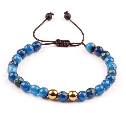 Mavi Akik Doğal Taş Bileklik (MAG-03)