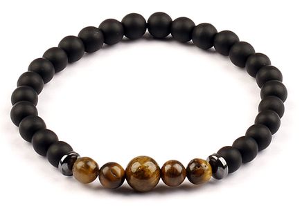 Siyah Mat Oniks Doğal Taş Bileklik (OKS-17)