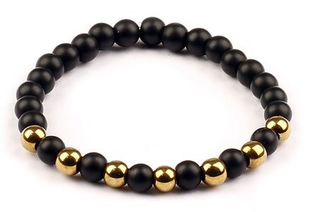 Siyah Mat Oniks Doğal Taş Bileklik (SGH-35)