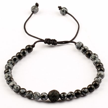 Obsidyen Doğal Taş Bileklik (OL-42)