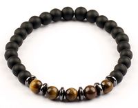 Siyah Mat Oniks Doğal Taş Bileklik (SKS-15)