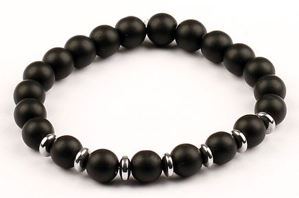 Siyah Mat Oniks Doğal Taş Bileklik (SMS-11)