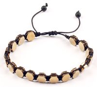 Kanallı Gold Hematit Doğal Taş Bileklik (KGH-12)