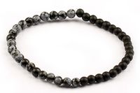 Oniks Obsidyen Doğal Taş Bileklik (SO-43)