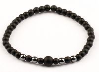 Siyah Mat Oniks Doğal Taş Bileklik (SOH-37)