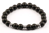 Siyah Mat Oniks Doğal Taş Bileklik (SSH-39)