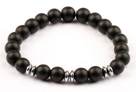 Siyah Mat Oniks Doğal Taş Bileklik (SSH-39)