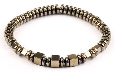 Silindir Hematit Doğal Taş Bileklik (SUB-21)