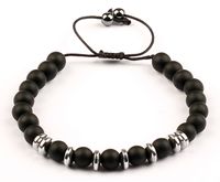 Siyah Mat Oniks Doğal Taş Bileklik (SSH-48)