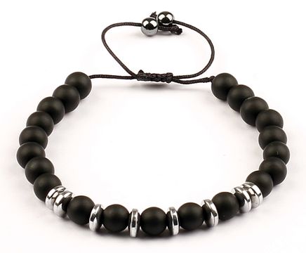 Siyah Mat Oniks Doğal Taş Bileklik (SSH-48)