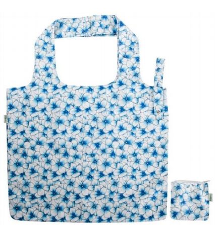 Askılı Bez Çanta - Mavi Çiçek (145)