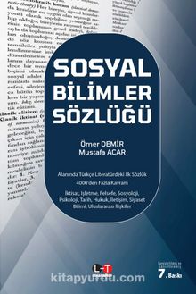 Sosyal Bilimler Sözlüğü - Mustafa Acar