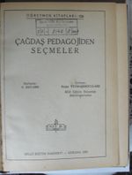 Çağdaş Pedagojiden Seçmeler Kod: 11-C-28