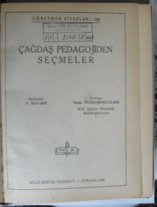 Çağdaş Pedagojiden Seçmeler Kod: 11-C-28