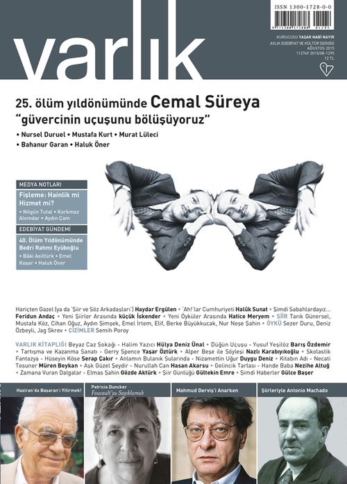 Varlık Aylık Edebiyat ve Kültür Dergisi Ağustos 2015