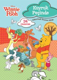 Winnie The  Pooh Kuyruk Peşinde Çıkartmalı Boyama Kitabı 