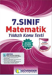 7. Sınıf Matematik Yıldızlı Konu Testi (36 Test 72 Sayfa)