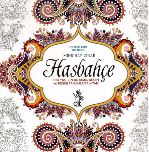 Hasbahçe & Her Yaş İçin Boyama Desen ve Tezhib Tamamlama Kitabı