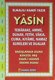 Yasin Türkçe Okunuşlu - Fihristli - Orta Boy (Kod:213)