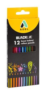 Adel Blackline Boya Kalemi 12 Renk, Tam Boy(2112312)