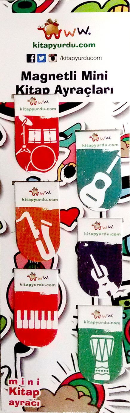 Magnetli Mini Kitap Ayraçları / Müzik Temalı