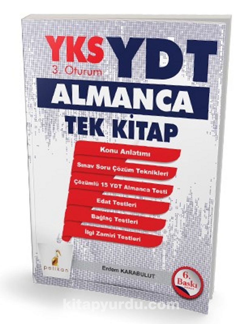 Yks 3 Oturum Ydt Almanca Tek Kitap Erdem Karabulut Kitapyurdu Com