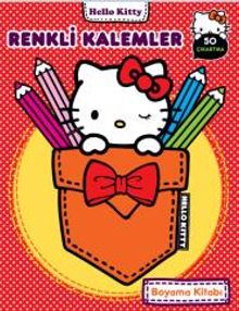 Hello Kitty Renkli Kalemler Boyama Kitabı