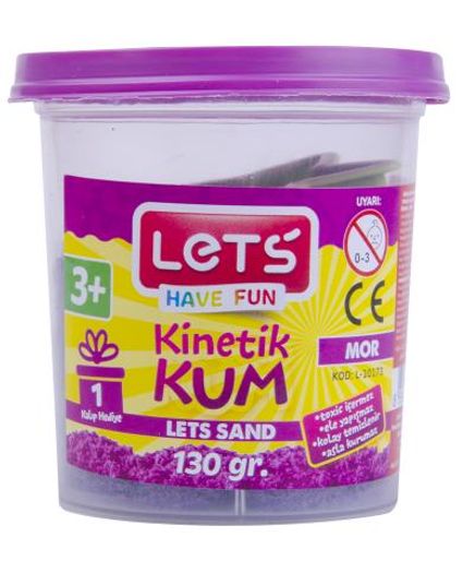 Lets Kinetik Kum 130 gr. Mor Plastik Kutu(3311)