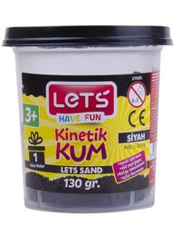 Lets Kinetik Kum 130 gr. Siyah Plastik Kutu(3342)