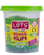 Lets Kinetik Kum 130 gr. Yeşil Plastik Kutu(3359)