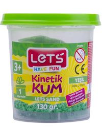 Lets Kinetik Kum 130 gr. Yeşil Plastik Kutu(3359)