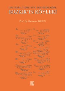 1256 Tarihli Temettüat Defterine Göre Bozkır'ın Köyleri