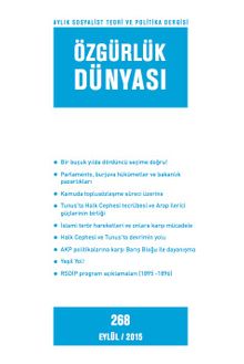 Özgürlük Dünyası / Aylık Sosyalist Teori ve Politika Dergisi / Eylül 2015 Sayı:268