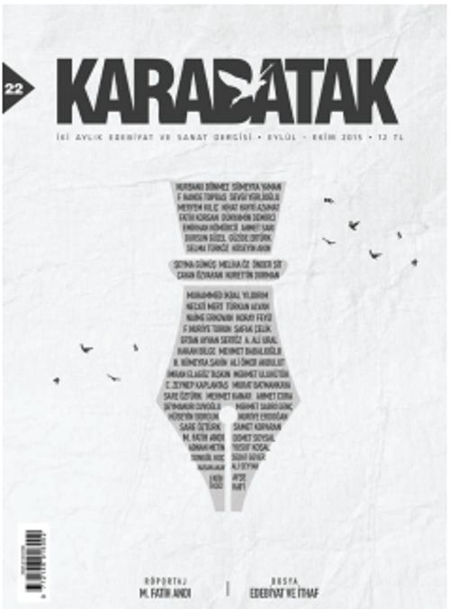 Karabatak İki Aylık Edebiyat ve Sanat Dergisi Eylül-Ekim 2015 Sayı:22
