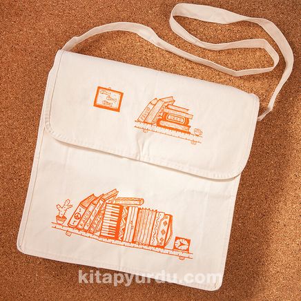 Kitapyurdu Postacı Bez Çanta (Kitaplık Desenli)